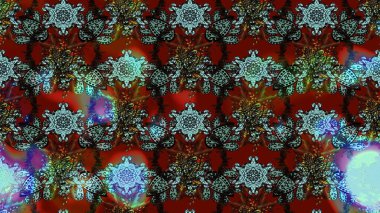 Çiçek desenli eskiz, darbeler, sıçramalar, yaz çiçekleri. Raster illüstrasyonu. Kırmızı ve kahverengi renkte çiçekler.