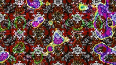 Küçük renkli çiçekler. Moda baskıları için zarif bir şablon. Küçük çiçekte güzel bir desen. Motley illüstrasyonu. Çiçekli bahar çiçekleri.