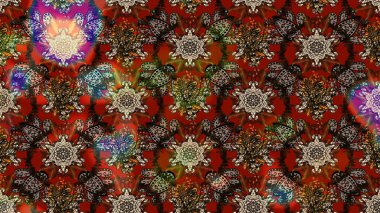 Eski moda arka plan. Çiçek çelengi. Kıvırcık, parlak örgü. Güzel, parlak, pürüzsüz kumaş, tuval. Raster illüstrasyonu. Desen, çizim, çiçek sınırı..