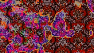 Çiçek kompozisyonu, el boyası, hassas şablon. Üst manzara, yumuşak kahverengi ve kırmızı renk tarzı. Sevgililer günü ve tebrik kartı konsepti için şık bir davetiye. Manzaralı çiçek deseni.