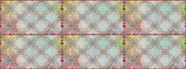 Düz Çiçek Elementleri Tasarımı. Gri ve nötr renkte çiçekler. Raster illüstrasyonunda kusursuz çiçek deseni. Renkli Bahar Teması Kusursuz Arkaplan.