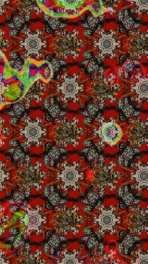 Çiçekler suluboya tarzında kahverengi, kırmızı ve gri renklerde. Kahverengi, kırmızı ve gri renkte çiçekli çizim deseni.