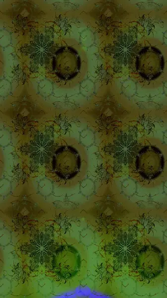 Raster çiçek izi. Klasik taslak çizimi. Çiçek yeşili çizim deseni.