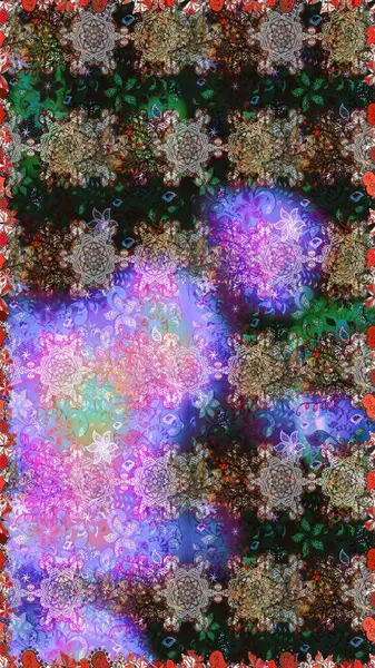 Raster illüstrasyonu. Tomurcukları papatya çiçekleri olan sevimli bir çiçek deseni. Eski usul. Kumaş, tekstil, duvar kağıdı baskısı için. Kusursuz bir geçmişi var. Miles Fleur, dandik süs.