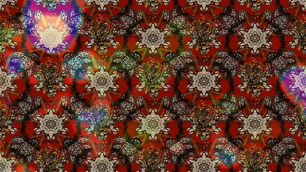 Eski moda arka plan. Çiçek çelengi. Kıvırcık, parlak örgü. Güzel, parlak, pürüzsüz kumaş, tuval. Raster illüstrasyonu. Desen, çizim, çiçek sınırı..