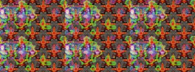 Raster illüstrasyonu. Çizim çiçek deseni duvar kâğıdı olarak kullanılabilir. Kahverengi ve bej renkli çiçekler.