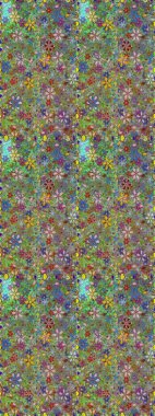 Kusursuz bir geçmişi var. Raster illüstrasyonu. Eski usul. Kumaş, tekstil, duvar kağıdı baskısı için. Tomurcukları çiçek olan sevimli bir çiçek deseni. Raster..