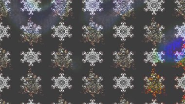 Raster illüstrasyonundaki çiçek desenli çizim. Gri renkli çiçekler.