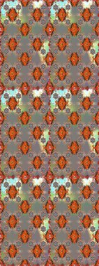 Raster flat flowers seamless pattern. Design gift wrapping paper, greeting cards, posters and banner design. Flowers on gray and brown colors.