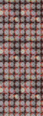 Raster illüstrasyonu. Gri renklerde. Çiçek buketleriyle klasik tarzda eskiz deseni.