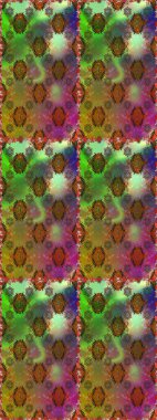 Düz Çiçek Elementleri Tasarımı. Kahverengi ve yeşil renkli çiçekler. Renkli Bahar Temalı Kusursuz Arkaplan. Raster illüstrasyonunda kusursuz çiçek deseni.