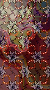 Kahverengi renkli çiçekler. Küçük çiçekte sevimli çiçek deseni var..