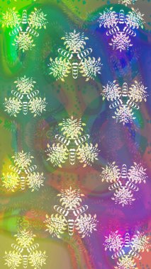 Raster Hip kumaş deseni. Eskiz Vintage Çiçek Deseni.