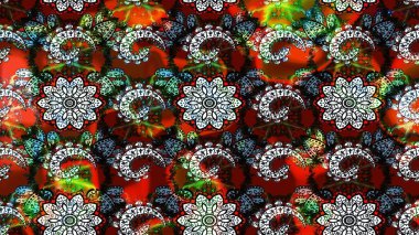 Siyah ve kırmızı renkte çiçekler olan çiçek deseni çiz. Suluboya tarzında siyah ve kırmızı renkte çiçekler.