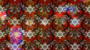 Raster illüstrasyonu. Eskiz tarzı kahverengi ve kırmızı renkler. Raster illüstrasyonu. El yapımı çiçek ve bitki koleksiyonu. Şirin karalamalı çiçek deseni çiz..