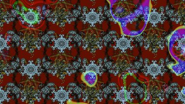 Hint çiçek liyada madalyon deseni. Etnik Mandala süsü. Tekstil, tebrik kartı, boyama kitabı, telefon kılıfı baskı için kullanılabilir. Raster Kına dövme tarzı.