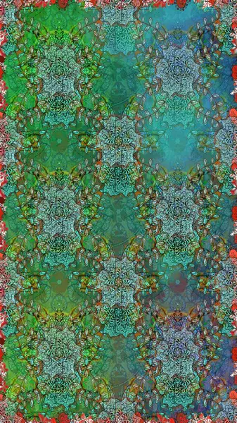 Etnik Mandala süsleme. Hint çiçek desenli madalyon desen. Kullanılabilir Tekstil, tebrik kartı, boyama kitabı, telefon durumda yazdırma için. Raster kına dövme stil.