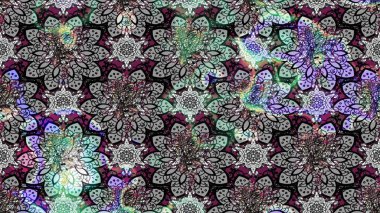 Yapraklı çizim şekli. Davetiye ve kartpostal tasarımı için dekoratif çiçek unsurları. Poster ya da kapak için arka plan. Şirin, zarif çiçekler Raster illüstrasyonu. Tekstil için figür.