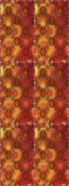 Çok turuncu ve kahverengi zarif küçük çiçekler ve turuncu ve kahverengi renkli komik böcekler, raster desen, illüstrasyon.