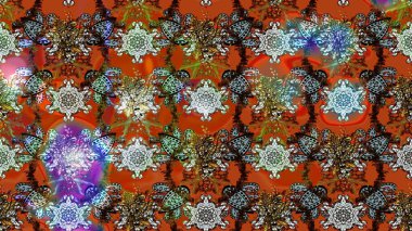 Renkli Bahar Teması eskiz kalıbı. Raster. Düz Çiçek Elementleri Tasarımı.