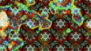 Şirin çiçekli eskiz deseni ve yeşil ve kahverengi renkli yapraklar, suluboya çiçek deseni, duvar kağıdı, kart ya da kumaş için fayanslı. Raster illüstrasyonu.