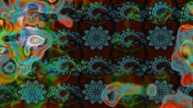 El çizimi Raster çizimi. Karalama elementleri. Çizim çiçek deseni duvar kağıdı, web sitesi arkaplanı, paket kağıdı, davetiye, broşür, pankart veya web sitesi için kullanılabilir.