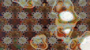 Çizim çiçek deseni duvar kâğıdı olarak kullanılabilir. Kahverengi ve gri renkli çiçekler. Raster illüstrasyonu.