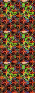 Kahverengi ve siyah renkli çiçekler. Tropik çiçek desenleri. Raster illüstrasyonu.