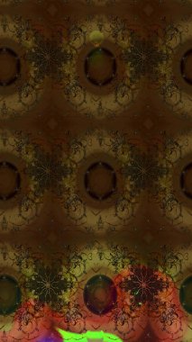 Raster deseni. Bahar çiçekleri dallı desen, çiçek siluetiyle renkler.