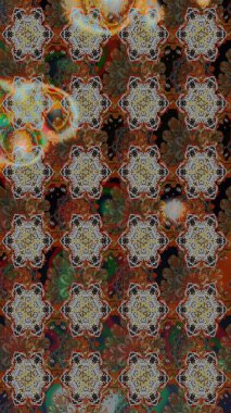 Güzel kumaş deseni. Raster illüstrasyonu. Çiçekler, dallar, bitkiler ve çiçekler. El çizimi.