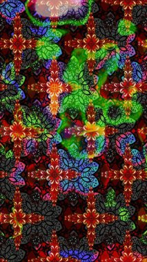 Süslü kumaş deseni. Raster deseni. Çiçekli çiçek deseni, suluboya..