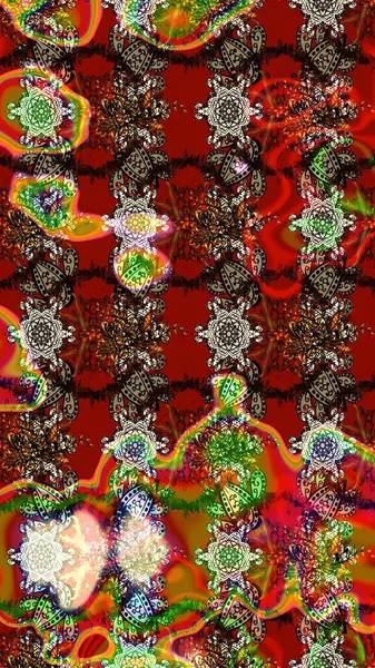 Gömlek baskısı için çiçek boyası. Çiçek desenli eskiz. Kahverengi ve kırmızı renkte çiçekler.