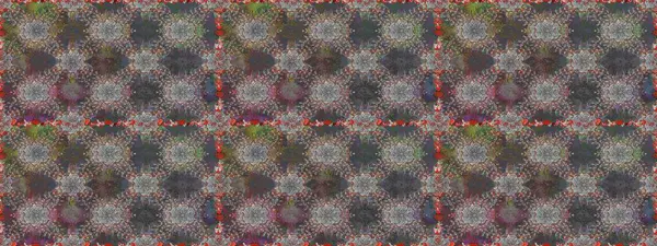 Colour Spring Theme seamless pattern Background. Flat Flower Elements Design. Raster illustration. Flowers on gray and brown colors. Seamless flowers pattern. In asian textile style.