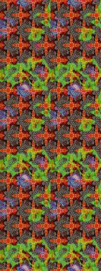 Renkli Bahar Teması eskiz kalıbı. Raster güzel kumaş deseni çiziyor. Çiçek deseni. Düz Çiçek Elementleri Tasarımı.