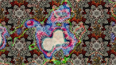 Elle çizilmiş çiçek desenli Raster çizimi. Gri arka planda. Tekstil, kumaş, ambalaj, hatıra defteri için hoş bir çiçek arkaplanı. Çocuksu tasarım.