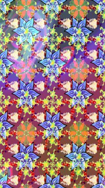 Yapraklı çizim şekli. Tekstil için figür. Şirin, zarif çiçekler Raster illüstrasyonu. Poster ya da kapak için arka plan. Davetiye ve kartpostal tasarımı için dekoratif çiçek unsurları.