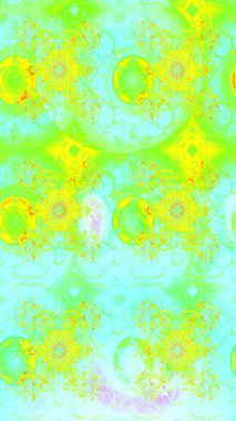 Raster illüstrasyonu. Yumuşak, yeşil renkli bahar çiçekleri. Raster çiçek desenli ve çiçekli..