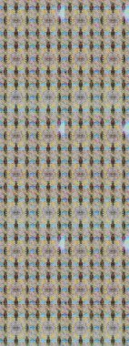 Gri ve nötr renklerde Asya tekstil tarzında. Çiçeklerle suluboya desenli çiçek deseni. Raster illüstrasyonu.