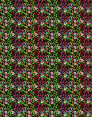 Raster deseni. Süslü kumaş deseni. Çiçekli çiçek deseni, suluboya..