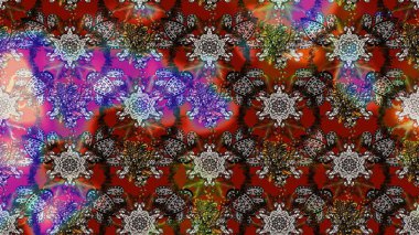 Raster Hip kumaş deseni. Eskiz Vintage Çiçek Deseni.