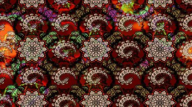 Botanik çizim kalıbı. Raster deseni. Suluboya etkisi. Organik elementler.