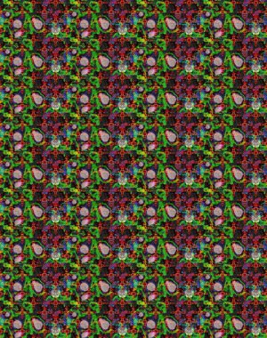 Raster deseni. Süslü kumaş deseni. Çiçekli çiçek deseni, suluboya..