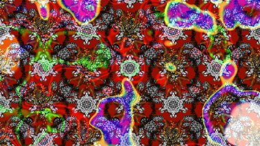 Renkli Bahar Teması eskiz kalıbı. Düz Çiçek Elementleri Tasarımı. Raster..