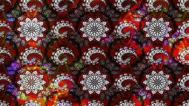 Raster illüstrasyonu. Küçük çiçekteki sevimli çiçek deseni. Çizim.