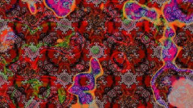 Kahverengi ve kırmızı renkte çiçekler. Elle boyanmış suluboya resim çizimi çiçekler ve bitkiler.