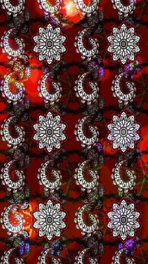 Kırmızı ve siyah renkte çiçekler olan çiçek deseni çiz. Suluboya tarzında kırmızı ve siyah renkte çiçekler.