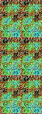 Barok tarzında kusursuz bir doğulu süsü. Geleneksel altın sarısı desenli yeşil renkli ve altın elementli.