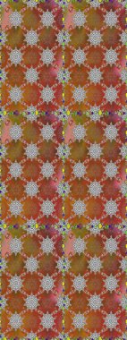 Raster illüstrasyonu. Yumuşak, bahar çiçekleri kahverengi ve gri renklerde. Patlayan çiçekler soyut olarak yerleştirilmiş. Raster deseni.