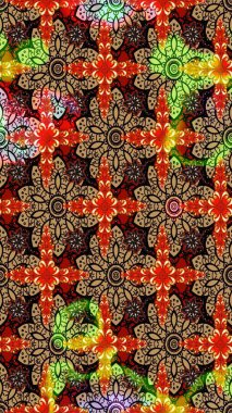 Bej ve siyah çiçekli eskiz deseni, suluboya çiçek deseni, sevimli çiçek, duvar kağıdı, kart veya kumaş için fayanslı. Raster - stok.