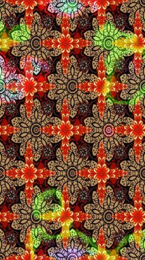 Bej ve siyah çiçekli eskiz deseni, suluboya çiçek deseni, sevimli çiçek, duvar kağıdı, kart veya kumaş için fayanslı. Raster - stok.